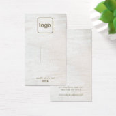 白い素朴木材の追加ロゴクリップの表示 (デスク)