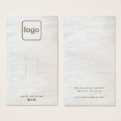 白い素朴木材の追加ロゴクリップの表示 (正面&裏面)