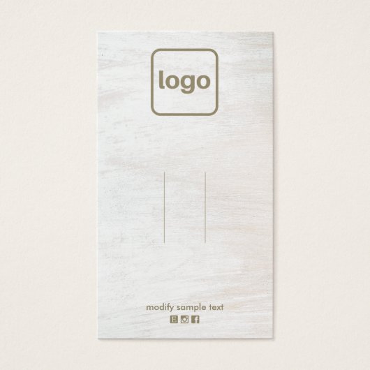 白い素朴木材の追加ロゴクリップの表示 (正面)