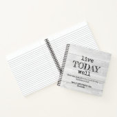 白い素朴木材は今日よく毎日の祈りに住んでいる ノートブック (内部)