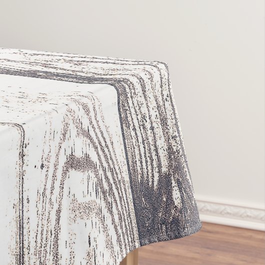 白い素朴木材みすぼらしいシックな田舎の結婚式 テーブルクロス (インサイチュ)