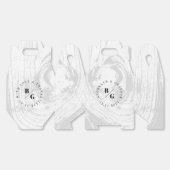 白い素朴木目の質シックな冬の結婚式 フェイバーボックス (見開き)