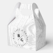 白い素朴木目の質シックな冬の結婚式 フェイバーボックス (裏面)