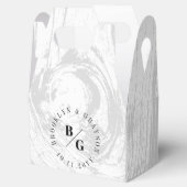 白い素朴木目の質シックな冬の結婚式 フェイバーボックス (オープン)