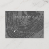 白い素朴木目の質感の冬の結婚式 プレイスカード (正面)