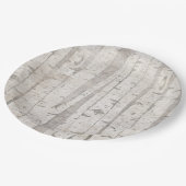 白い素朴樺の木の木 ペーパープレート (アングル)