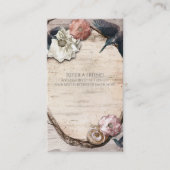 白い素朴樺の木ハミングバード友人を参照 紹介カード (正面)