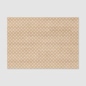 白い素朴水玉模様パターンを使用した木目テクスチャ 薄葉紙 (正面)