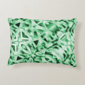 白い素朴緑のインターレース風変わり切り出し アクセントクッション (裏面)