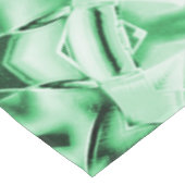 白い素朴緑のインターレース風変わり切り出し テーブルクロス (アングル)