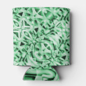 白い素朴緑のインターレース風変わり切り出し 缶クーラー (裏面)