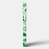 白い素朴緑のインターレース風変わり切り出し Case-Mate iPhoneケース (裏面 / 左)