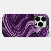 白い紫の大理石 Case-Mate iPhoneケース (裏面 (横))
