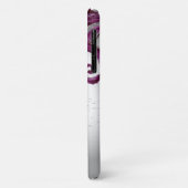 白い紫の果実とフローラ渦巻きモノグラム Case-Mate iPhoneケース (裏面/左)