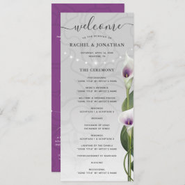 白い紫の水色カラユリ結婚花 プログラム