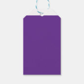 白い紫色の背縁ど景 ギフトタグ (正面)