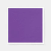 白い紫色の背縁ど景 スタンダードカクテルナプキン (正面)