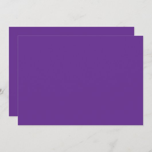 白い紫色の背縁ど景 招待状 (正面/裏面)
