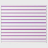 白い紫色ライン ラッピングペーパー (フラット)
