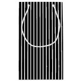 白い細い縦縞のギフトバッグ スモールペーパーバッグ (裏面)