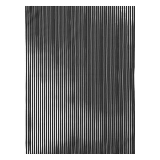 白い細い縦縞のテーブルクロス テーブルクロス (正面)