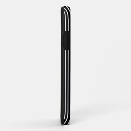 白い細い縦縞のiPhoneの箱 Case-Mate iPhoneケース (裏面/右)