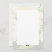 白い結婚アジサイのブライダルシャワー招待状 シーズンカード (裏面)