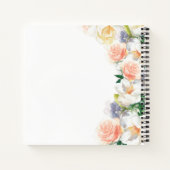 白い結婚サンゴのロマンチックな花模様ゲストブック ノートブック (裏面)