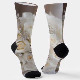 白い結婚バラのトピアリー・ボールの輝き ソックス