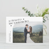 白い結婚式のフォトギフト サンキューカード (スタンド正面)