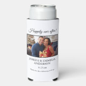 白い結婚式の引き出物の写真が楽しく撮れた後 スリム缶クーラー (Seltzer裏面)