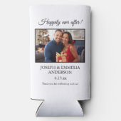 白い結婚式の引き出物の写真が楽しく撮れた後 スリム缶クーラー (裏面)