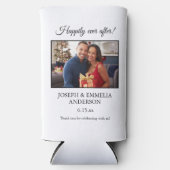 白い結婚式の引き出物の写真が楽しく撮れた後 スリム缶クーラー (正面)