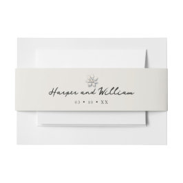 白い結婚式招待状 招待状ベリーバンド