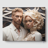 白い結婚服を着た夫婦 ゲストブック (裏面)