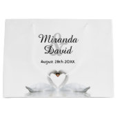 白い結婚白鳥エルガシンプルント ラージペーパーバッグ (正面)