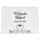 白い結婚白鳥エルガシンプルント ラージペーパーバッグ (裏面)