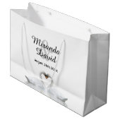 白い結婚白鳥エルガシンプルント ラージペーパーバッグ (正面アングル)