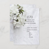 白い結婚花束R.S.V.P 出欠カード (正面/裏面)