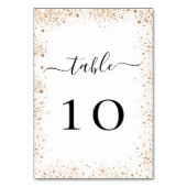 白い結婚金ゴールドの塵 テーブルナンバー (裏面)