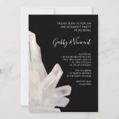 白い結晶オンブラック婚約パーティ 招待状 (正面)