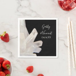 白い結晶結婚の上 スタンダードカクテルナプキン