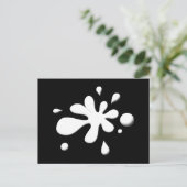 白い絵の具のしぶき ポストカード (スタンド正面)