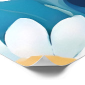 白い絵を描花を持つ ポスター (角)