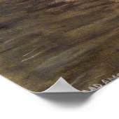 白い絵画白鳥 ポスター (角)