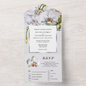 白い絹の蘭のシックな花結婚の豪華さ オールインワン招待状 (内側)