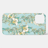 白い綿花が咲くシームレスな花柄 Case-Mate iPhoneケース (裏面 (横))