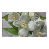 白い緑と灰色 枕カバー (裏面)