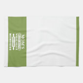 白い緑の母の食事が思い出に キッチンタオル (横)