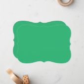 白い緑の背縁ど景 ノートカード (正面/裏面インサイチュ)